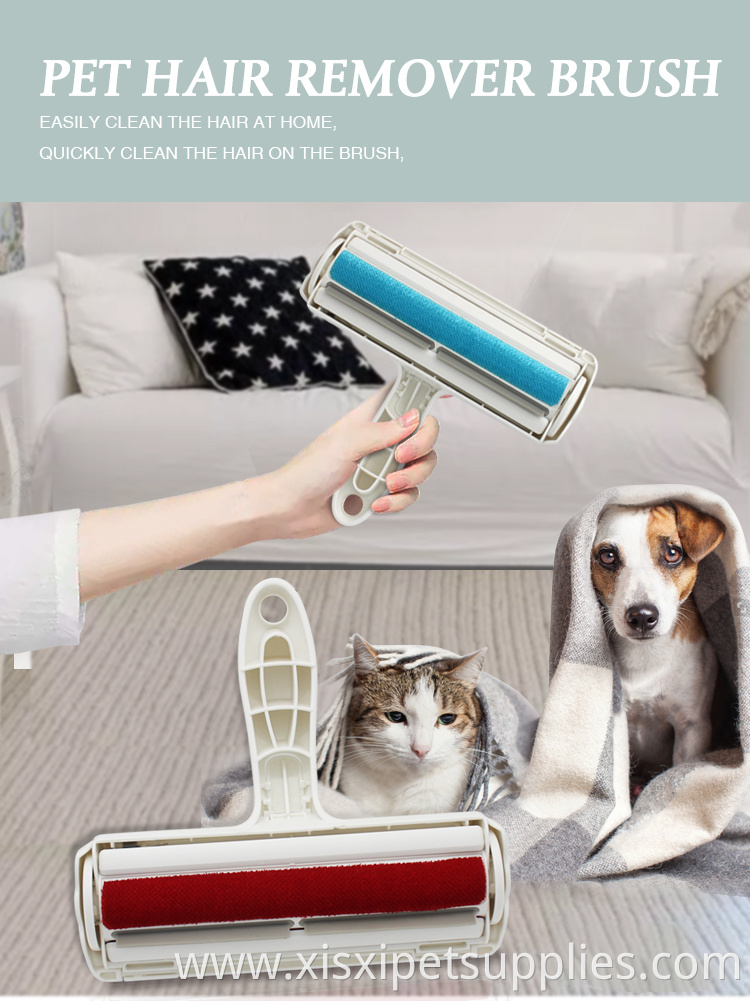 Factory Wholesale Self Cleaning Reusable 2-Way Pet Cat Dog Hair Remover Lint Roller